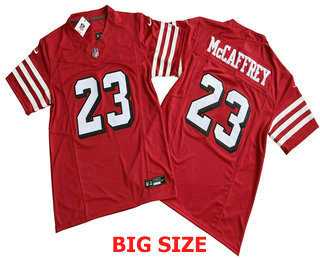 Mens San Francisco 49ers #23 Christian McCaffrey Limited Red Throwback FUSE Vapor Jersey
